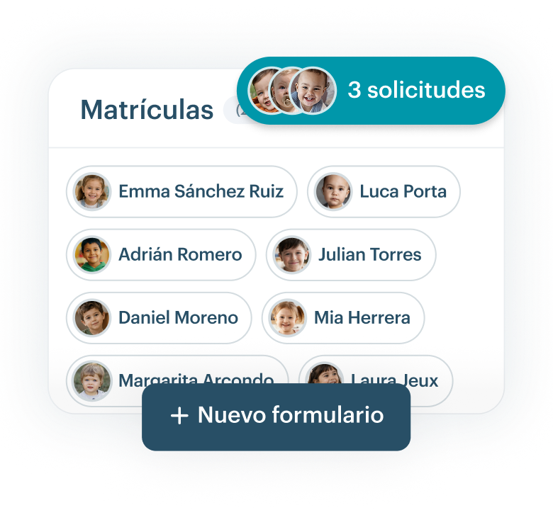 Formulario de matriculación online de KinderUp