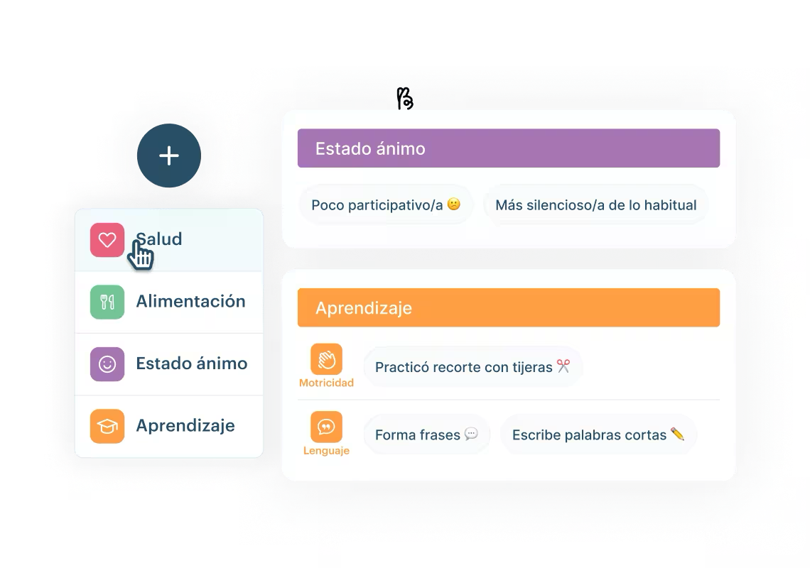 Registro en tiempo real del aula en KinderUp