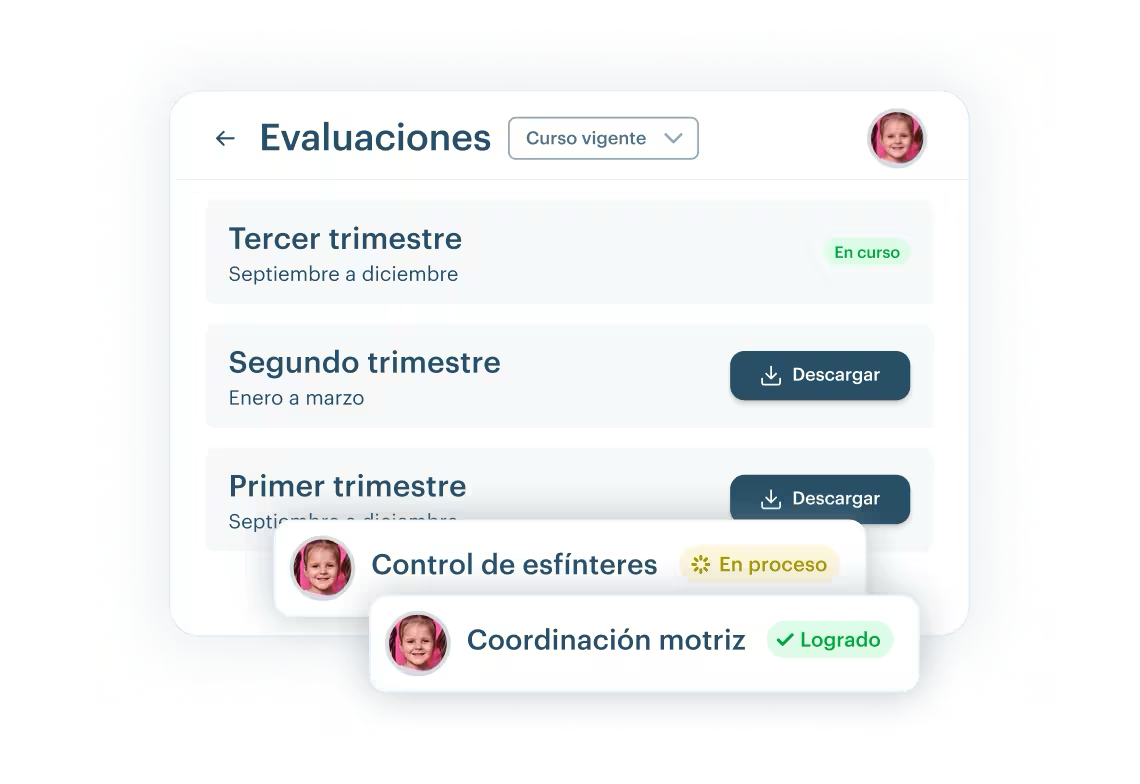 Historial diario centralizado en KinderUp