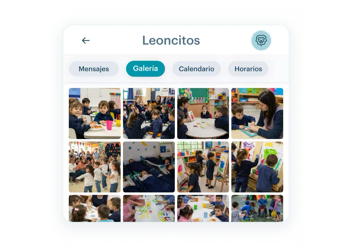 Galería de fotos y vídeos seguros en KinderUp